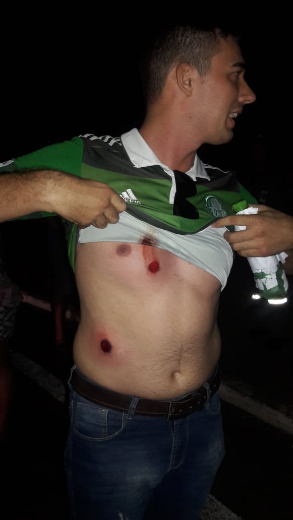 caminhoneiro bala de borracha