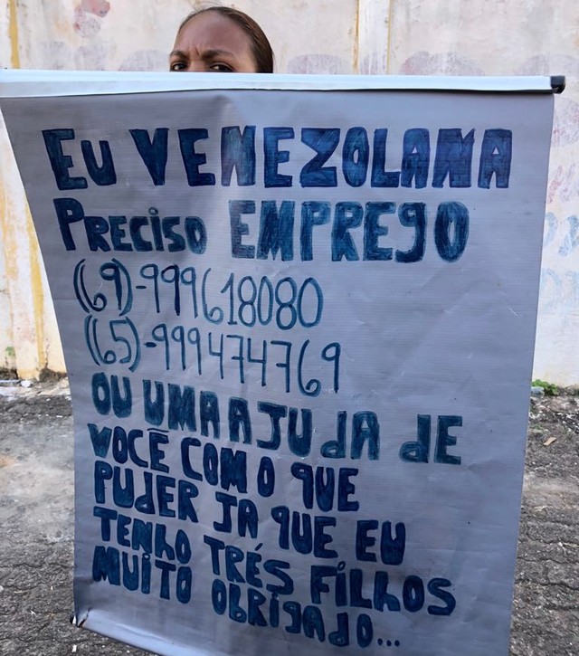 pedido de emprego venezuelana