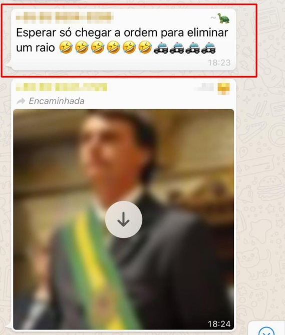 Print diretor PCE no Whatsapp