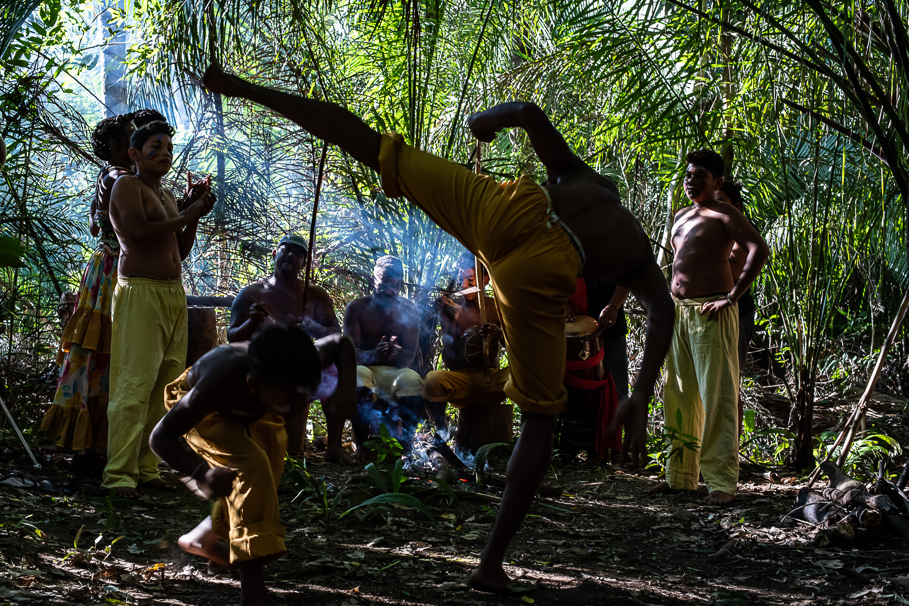 Roda de capoeira no Quilombo Mata Cavalo
