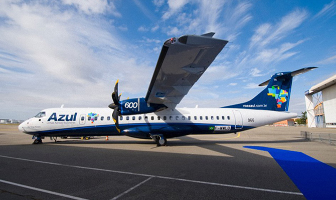 Voos da companhia a�rea Azul MT
