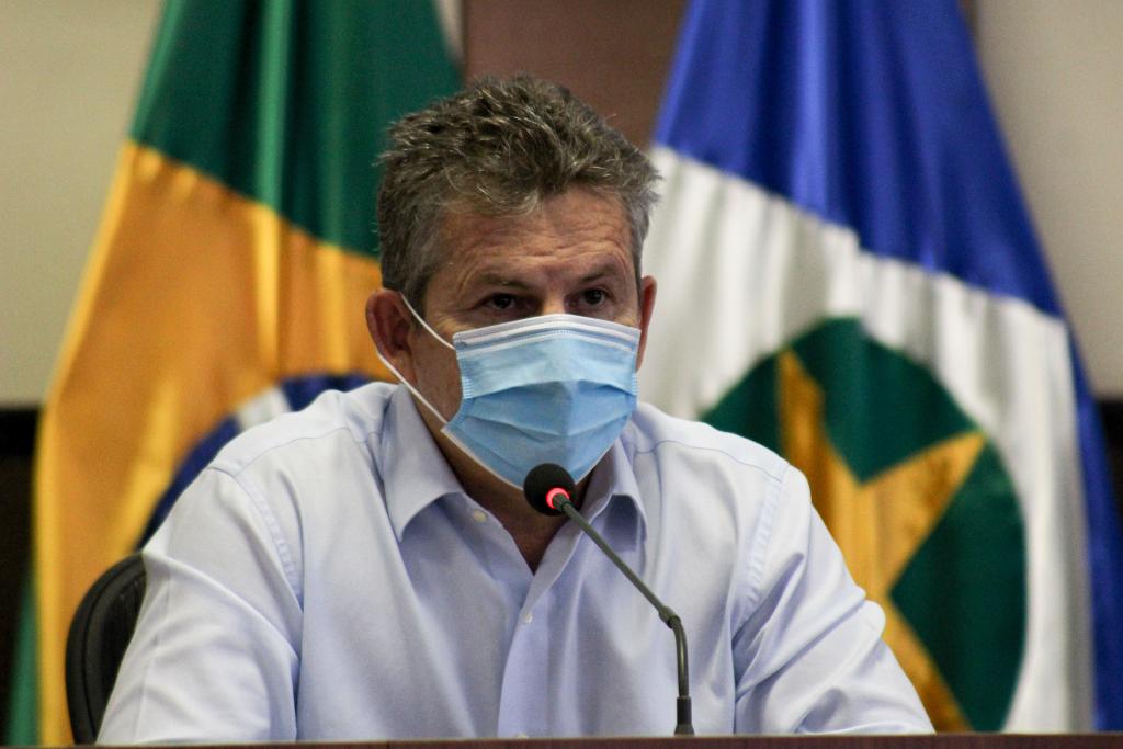 O governador Mauro Mendes