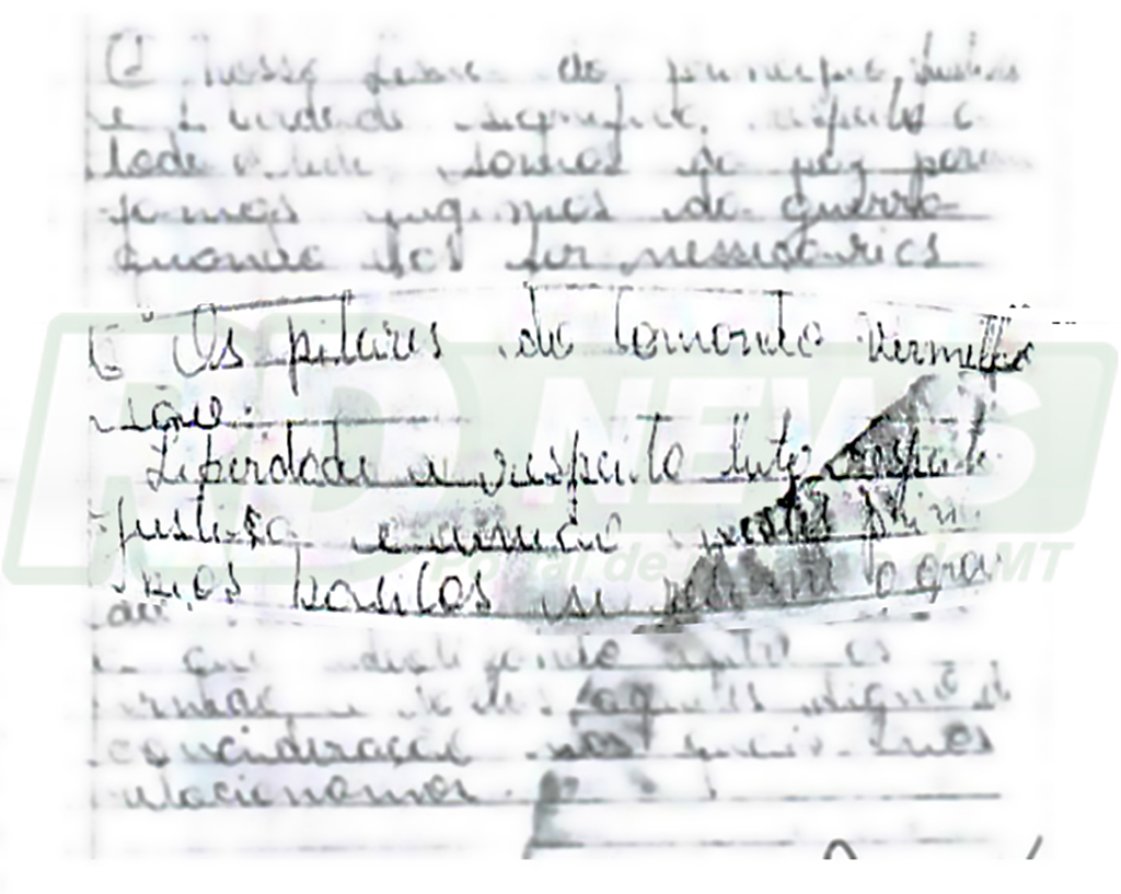 Trecho do estatuto do Comando Vermelho