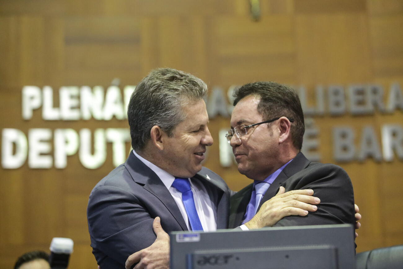 Governador Mauro Mendes e presidente da Assembleia deputado Eduardo Botelho