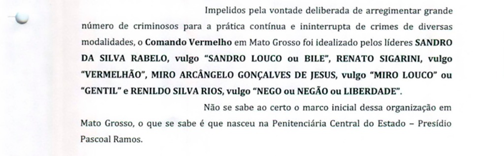 documento fundação comando vermelho