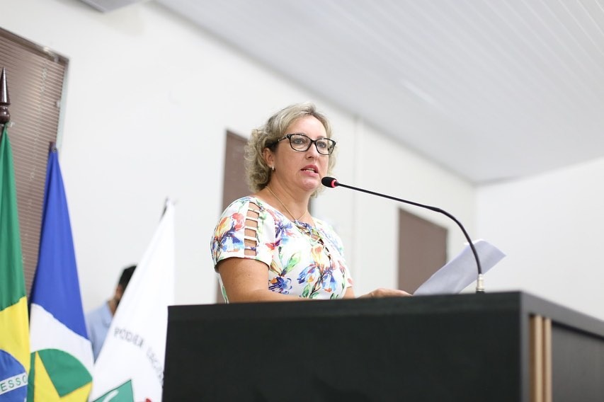 Vice-presidente da C&iuml;&iquest;&frac12;mara de Lucas do Rio Verde, a vereadora Ideiva Rasia Foletto (Cidadania)