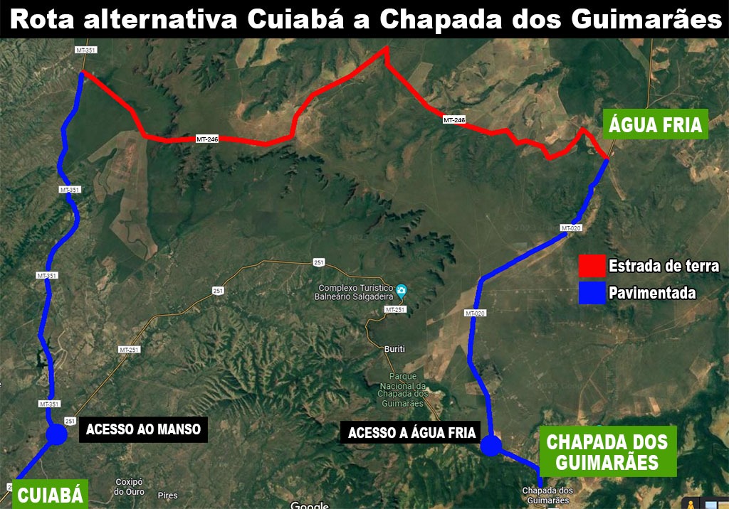 rota alternativa chapada