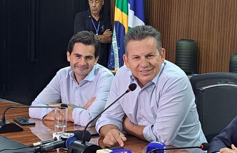 Fabio Garcia ao lado do governador Mauro Mendes