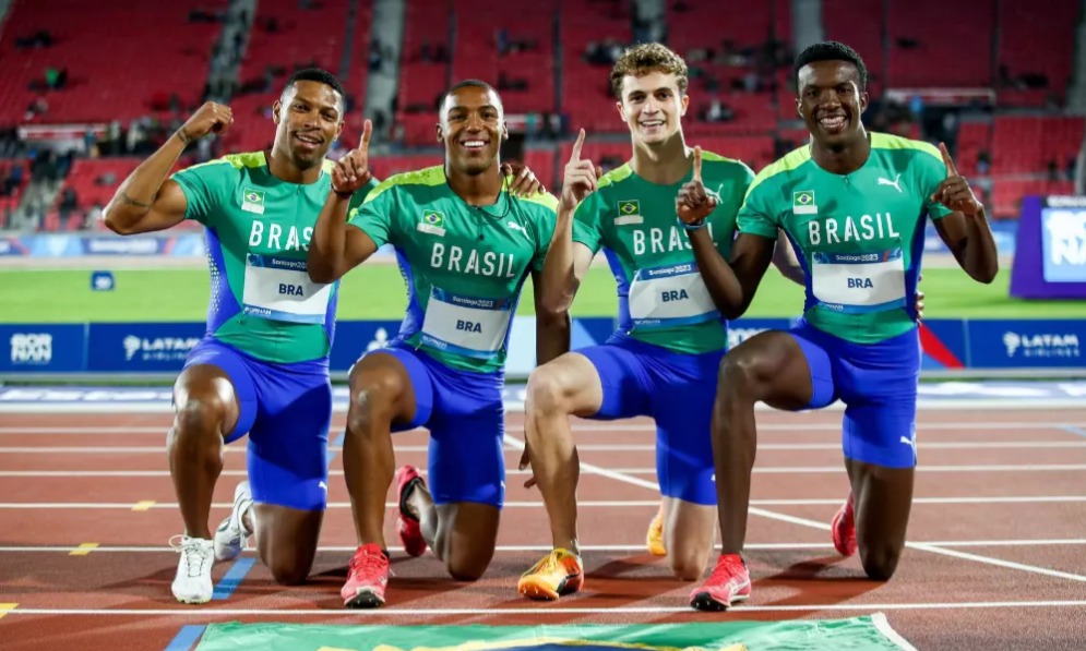 atletismo - equipe revezamento 4x100