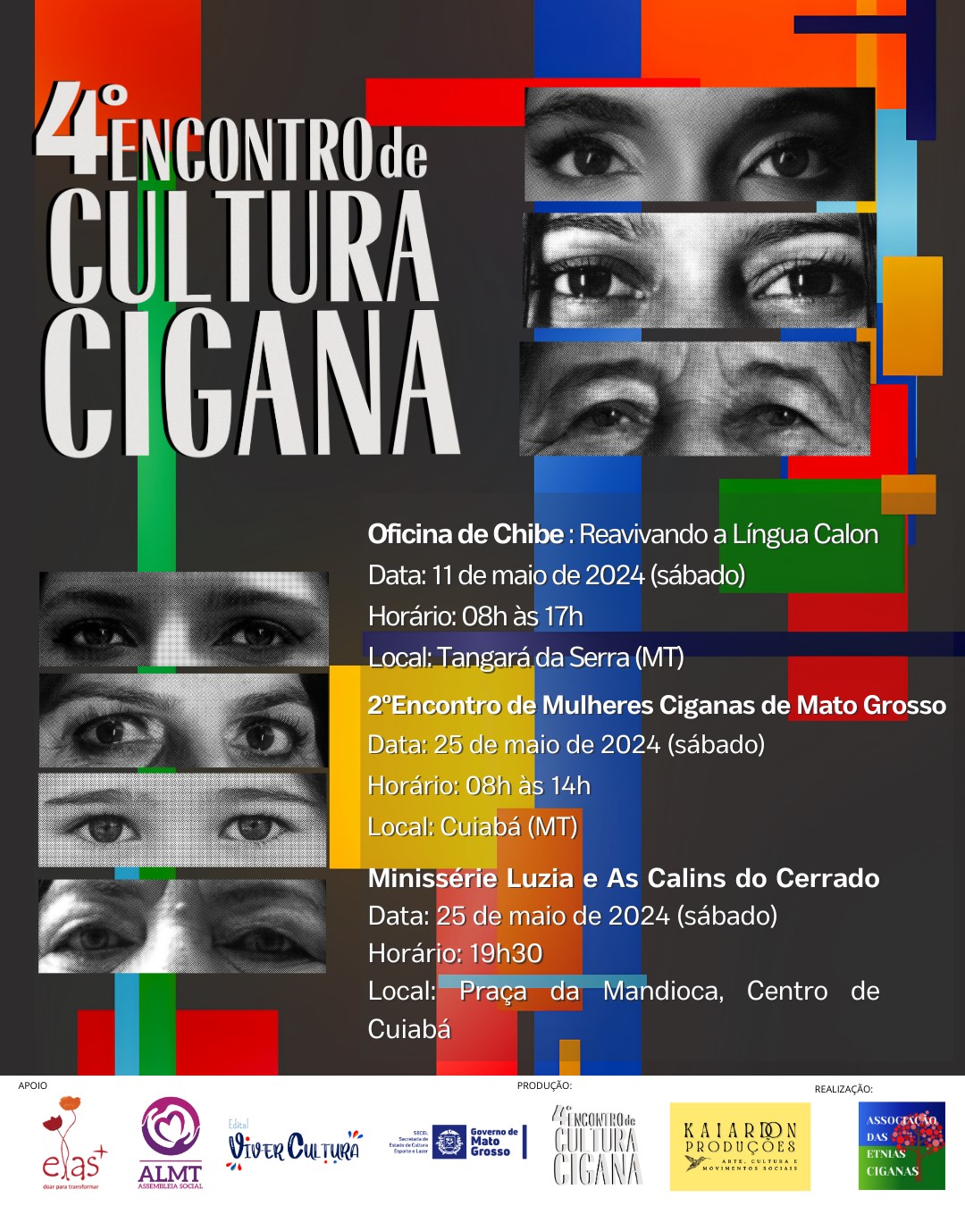 Cartaz IV Encontro de Cultura Cigana de MT