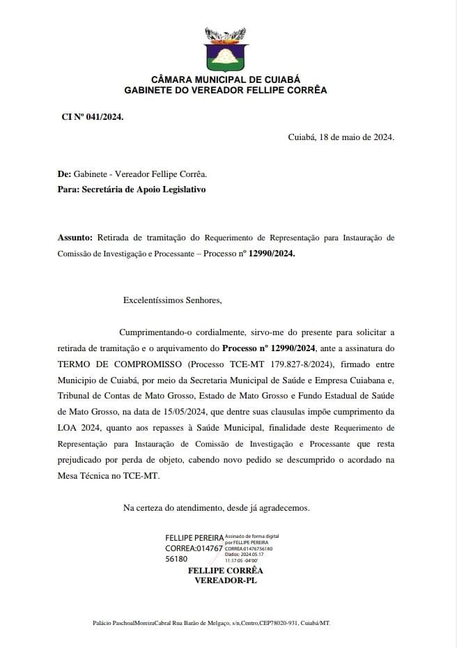 Processante Emanuel Fellipe Corrêa