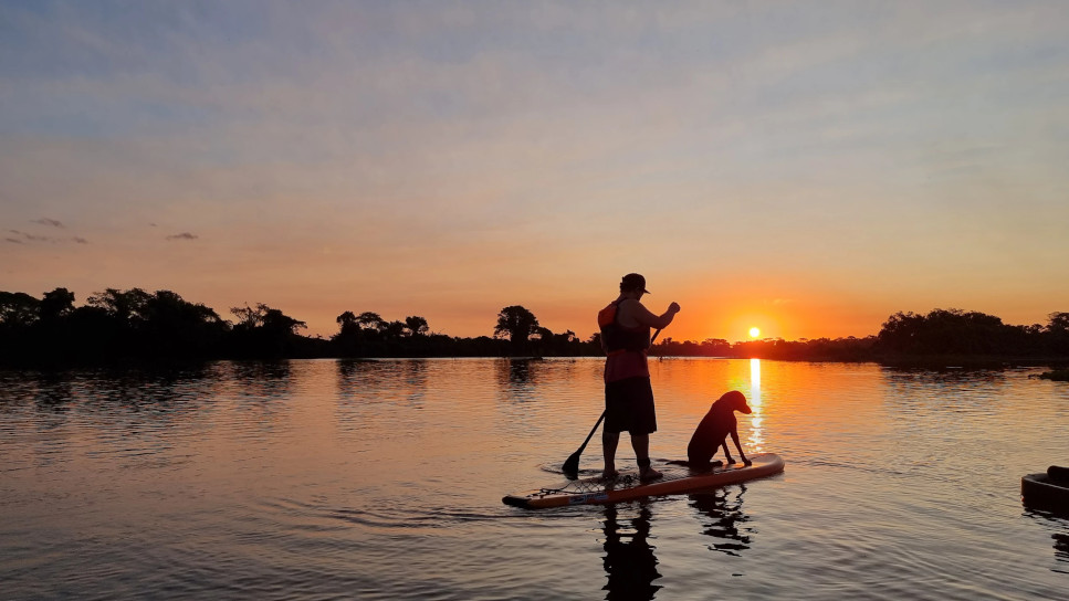 Contempla&iuml;&iquest;&frac12;&iuml;&iquest;&frac12;o do Alvorecer e P&iuml;&iquest;&frac12;r do Sol no Rio Paraguai de Caiaque pela Five Adventure