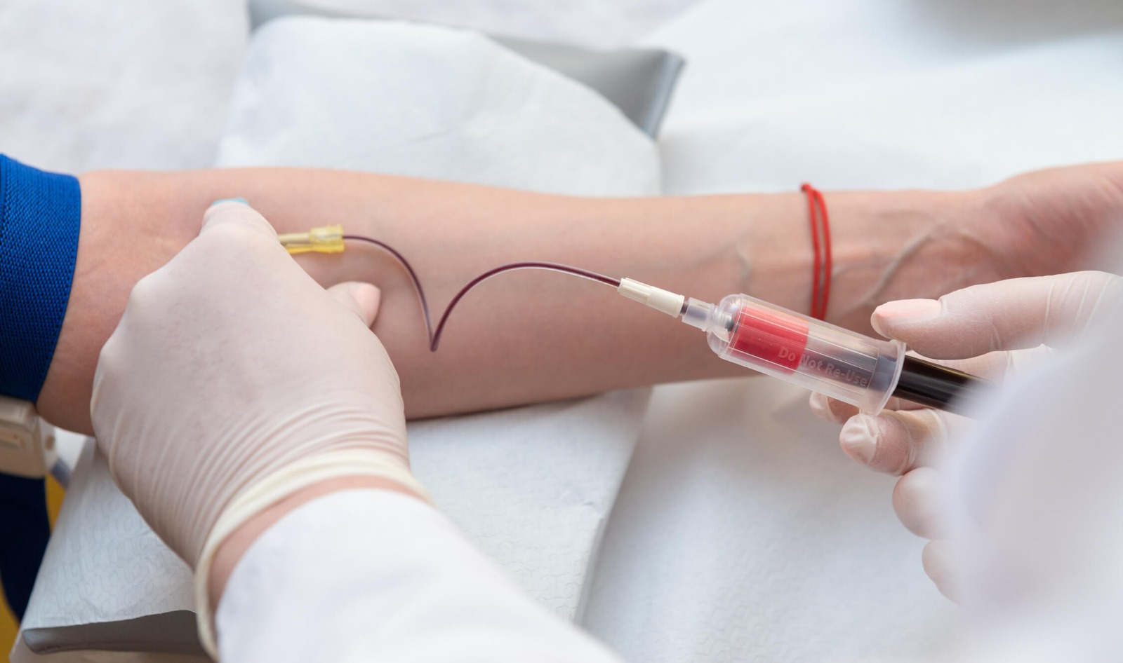 Exame de sangue agulha