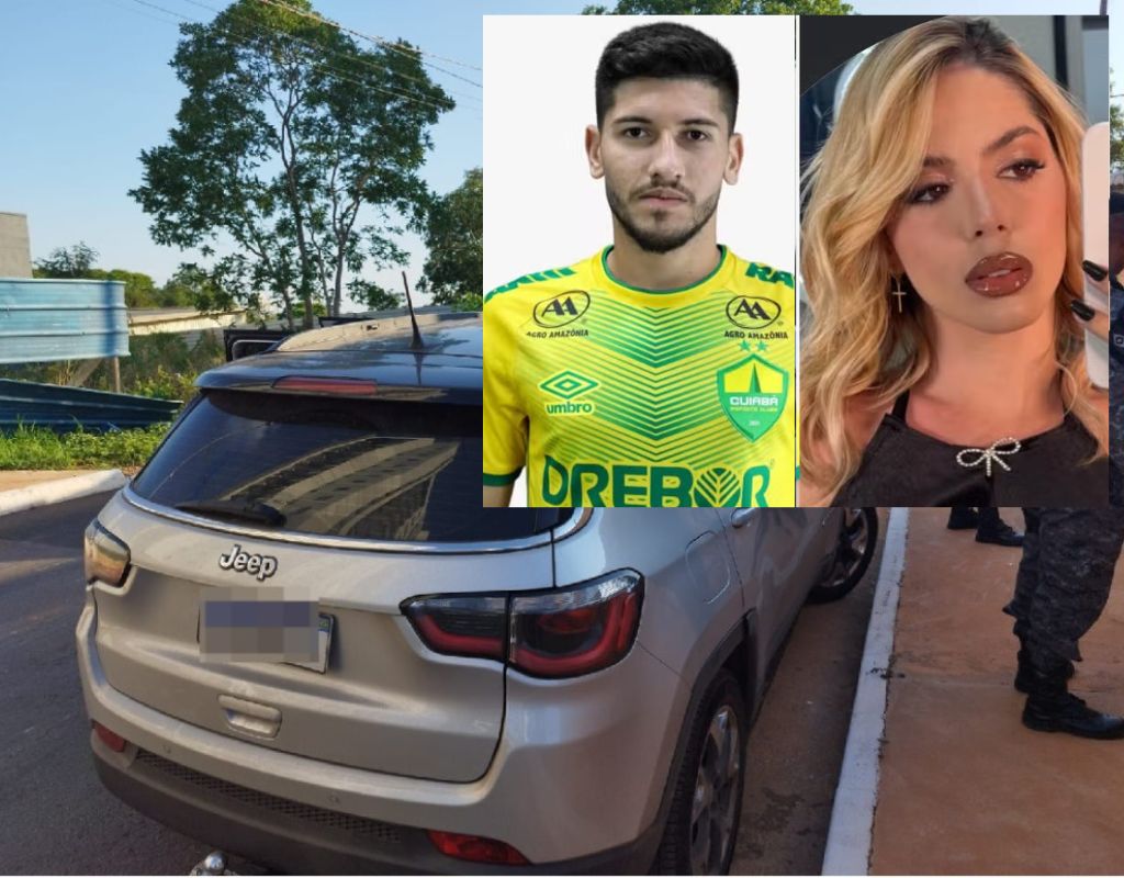 Influenciadora e ex-jogador do Cuiab&iuml;&iquest;&frac12; s&iuml;&iquest;&frac12;o presos por dirigirem carro roubado em Cuiab&iuml;&iquest;&frac12;