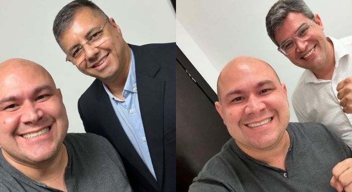 Corpo de Bombeiros Alessandro Borges Ferreira e vereador Fellipe Corr�a