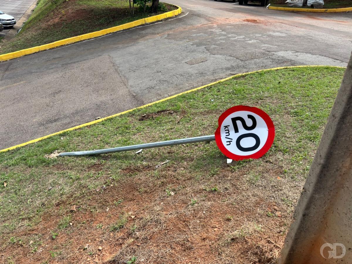 acidente placa estacionamento al