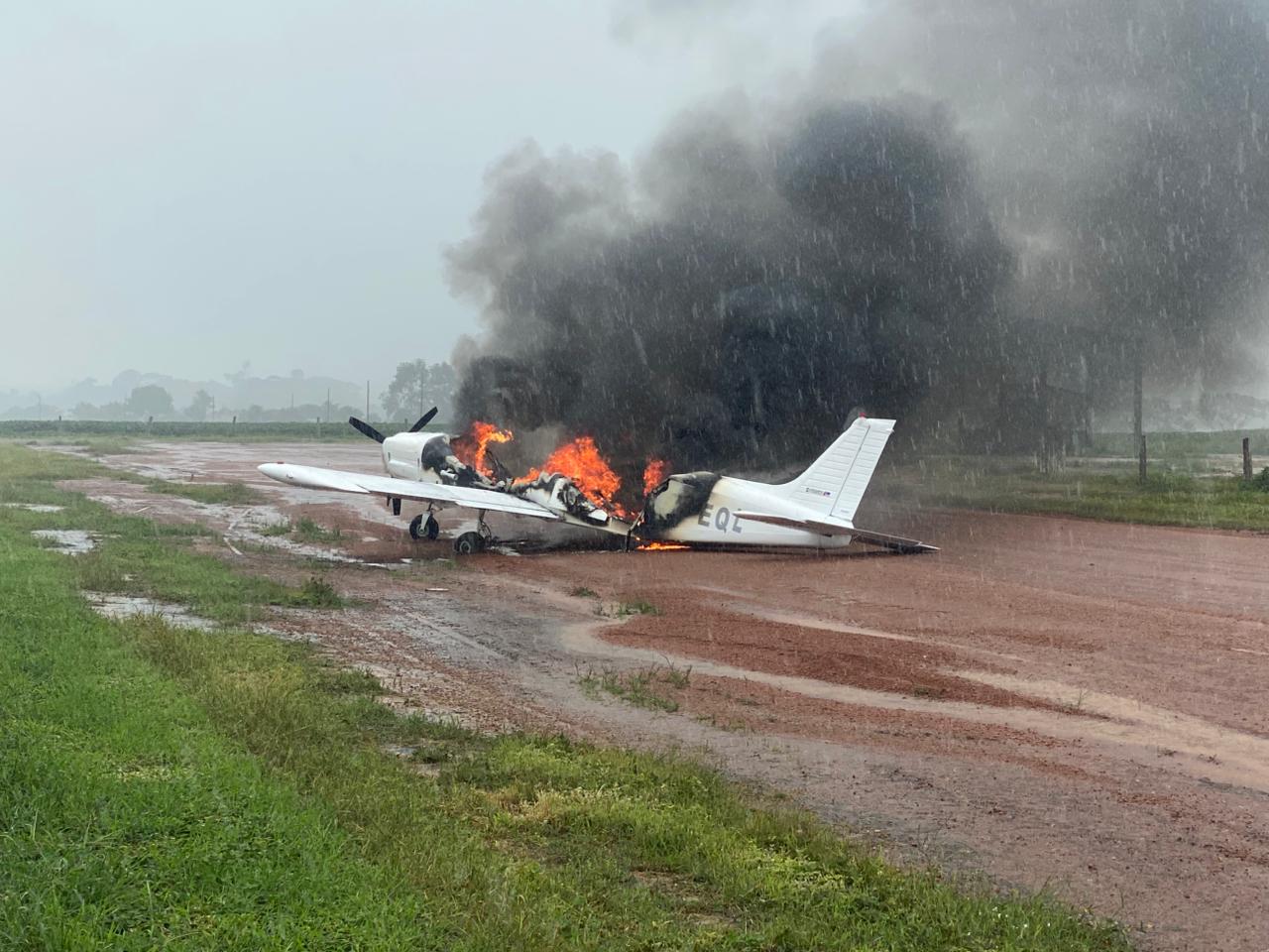 avi&atilde;o com drogas em Brasnorte 