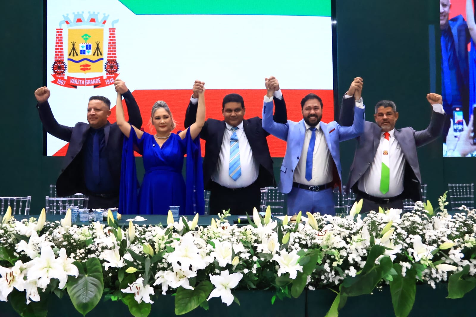 Carlinhos Figueiredo (Republicanos), Rosy Prado (Uni&iuml;&iquest;&frac12;o), Wanderlei Cerqueira (MDB), Bruno Rios (PL) e&iuml;&iquest;&frac12;Braz Jaciro (PSDB)