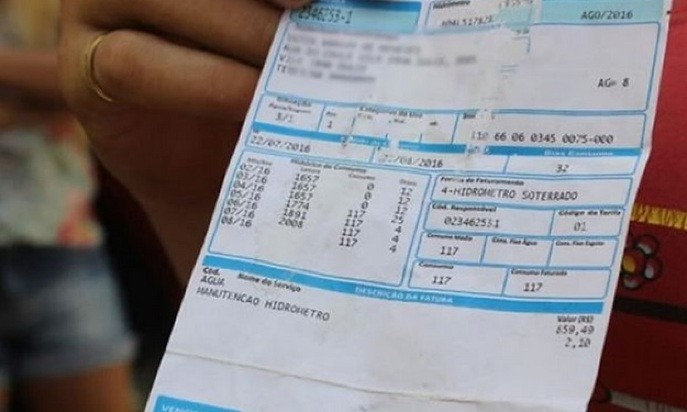 conta de agua cuiaba