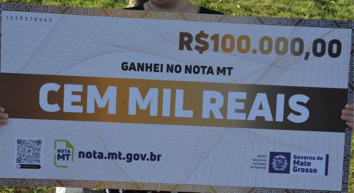 Nota MT, pr�mio, 100 mil