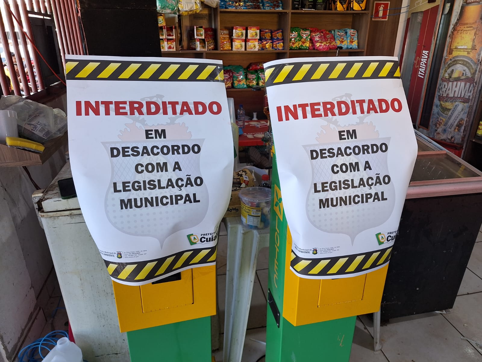 A&iuml;&iquest;&frac12;&iuml;&iquest;&frac12;o da Prefeitura de Cuiab&iuml;&iquest;&frac12; interditando distribuidoras