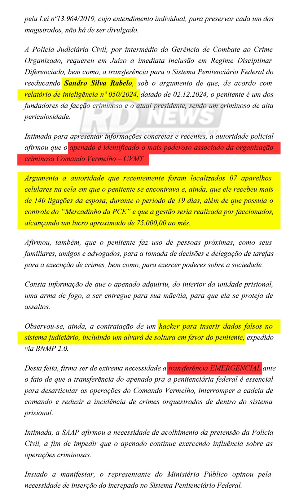 transferencia sandro louco