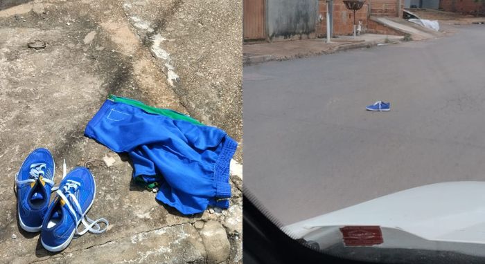 uniformes, alunos, jogados, Escola Estadual Dante de Oliveira