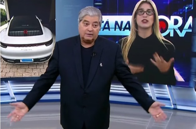 Datena e rep�rter sbt