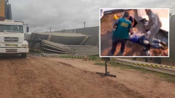 Idoso morre esmagado por 12 placas de concreto