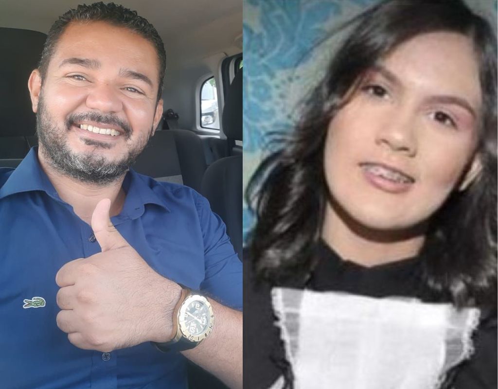 Heloysa Maria de Alencastro Souza, de 16 anos, e o padrasto Benedito Anuncia��o de Santana