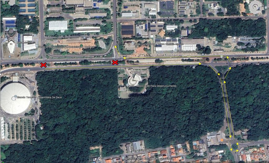 obras BRT - interdi&ccedil;&atilde;o nos cruzamento Av. do CPA