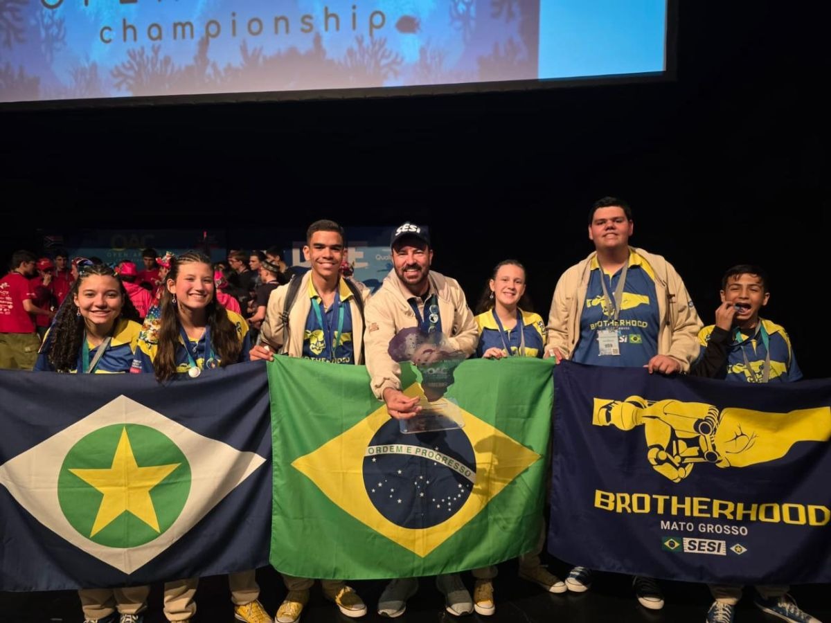 Alunos do Sesi escola premia��o �frica do Sul