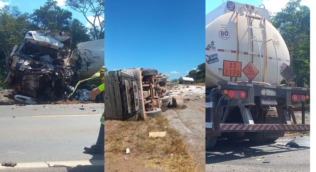 Colis&iuml;&iquest;&frac12;o entre tr&iuml;&iquest;&frac12;s carretas em Lucas do Rio Verde