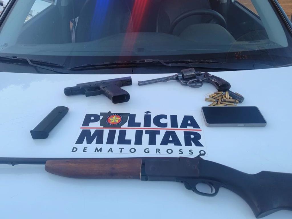 Armas localizadas com idoso em zona rural
