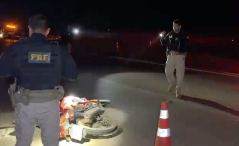 Motociclista morre atropelado BR-163