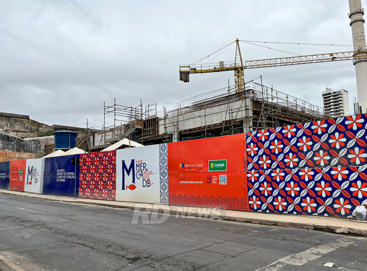 Obras do Mercado Miguel Sutil em Cuiab&iuml;&iquest;&frac12; em junho de 2025