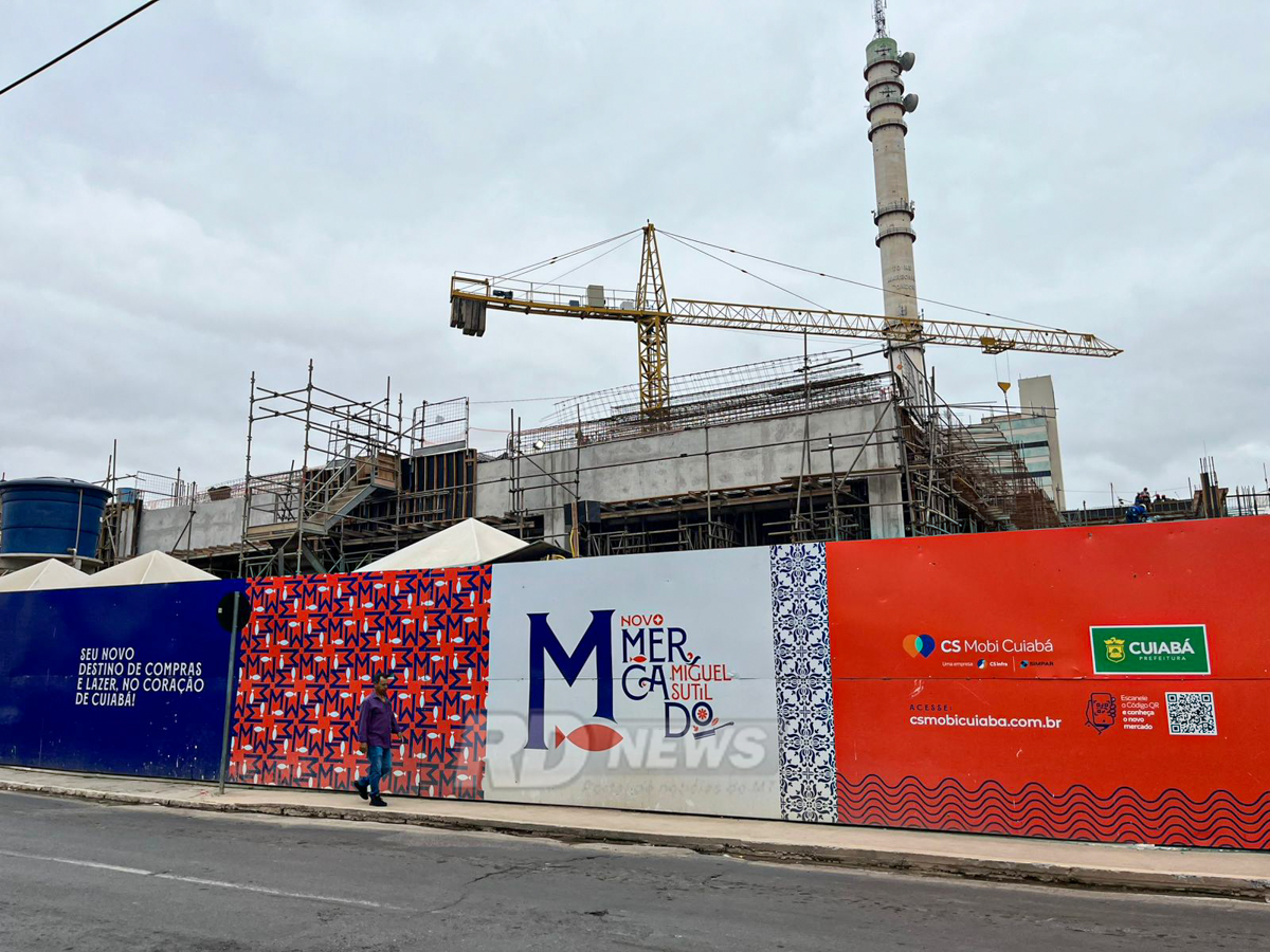 Obras do Mercado Miguel Sutil em Cuiab� em junho de 2025