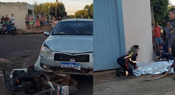 Acidente de moto em Tangar� da Serra - passageira morre