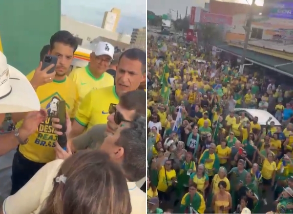 bolsonaro, fala, chamada, manifestantes, cuiab�