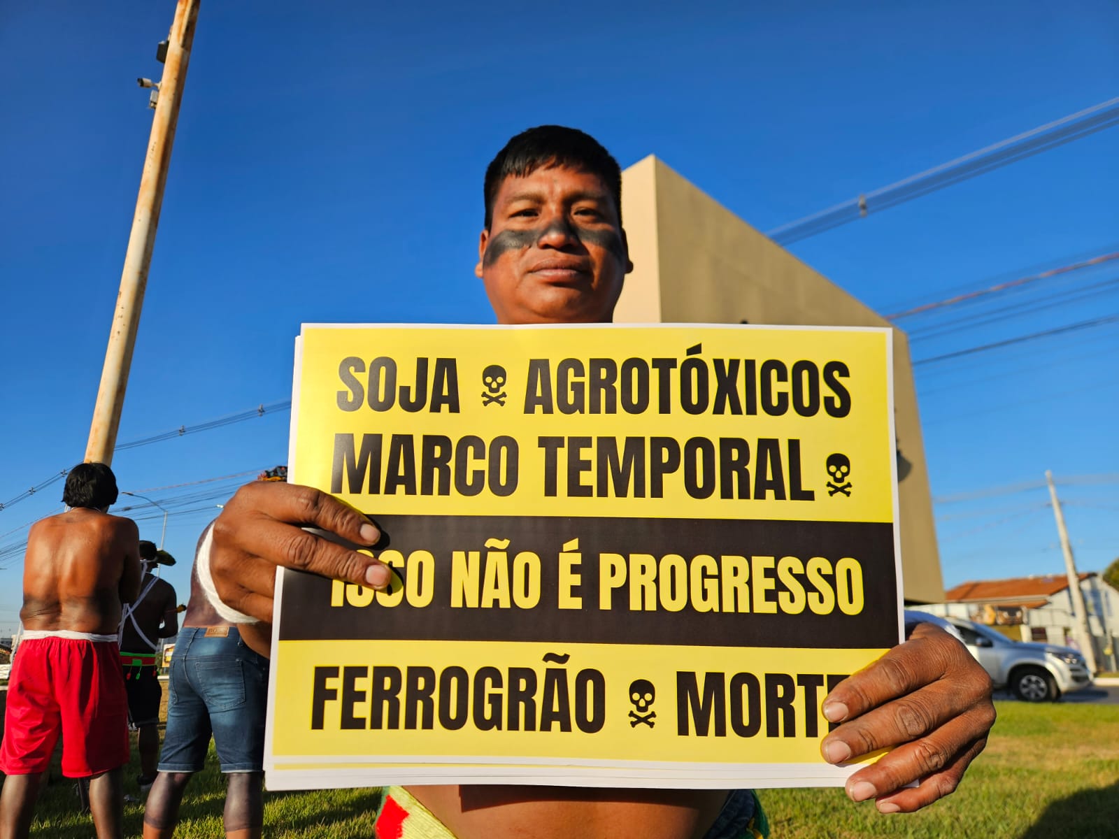 Protesto ind�genas justi�a territorial