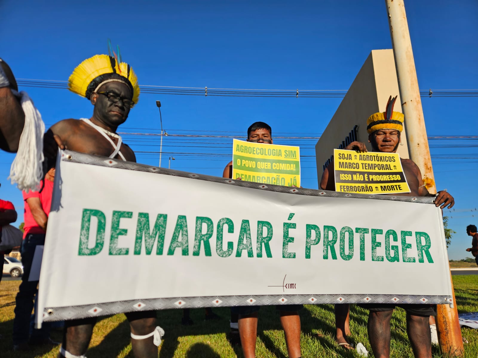 Protesto ind�genas justi�a territorial