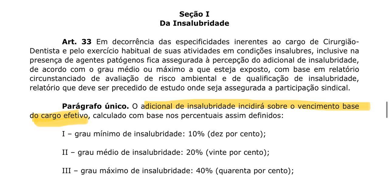 insalubridade dentistas