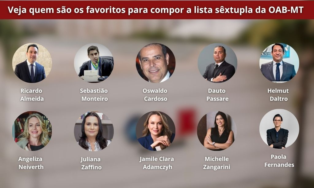 QUADRO - Advogados favoritos para a lista s�xtupla da OAB-MT
