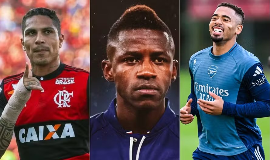 Paolo Guerrero, Ramires, ex-jogador e Gabriel Jesus