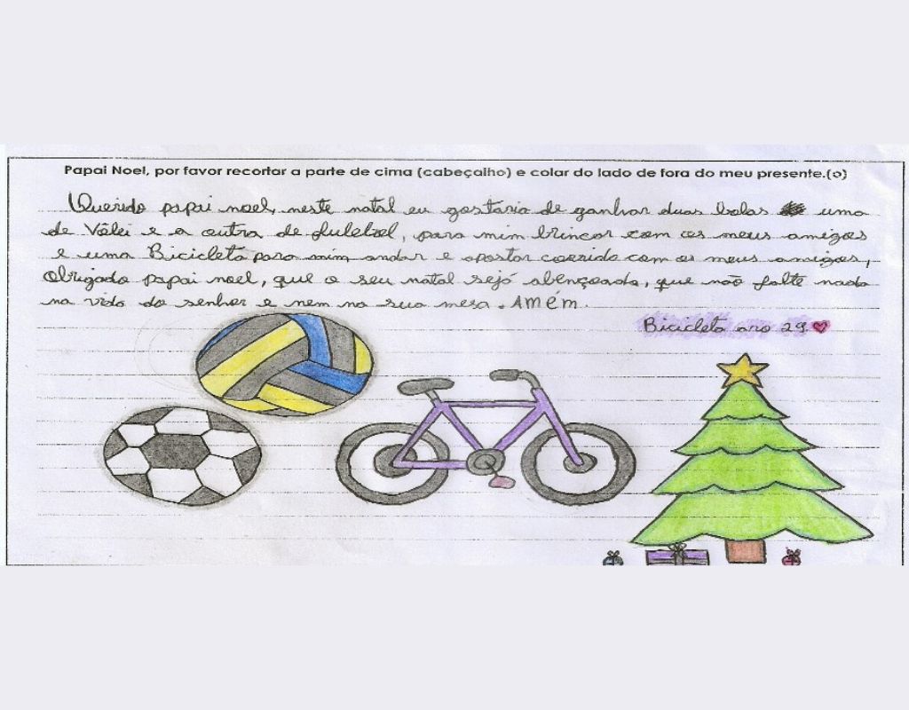 Carta, Menina 10 anos, correios, Papai Noel