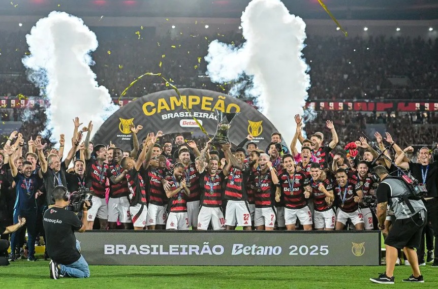 Flamengo foi campe�o do Brasileir�o 2025