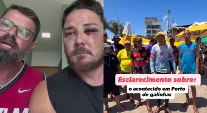 Agress�o em Porto de Galinhas, Jhonny Andrade e Cleiton Zanatta, vendedores de Porto de Galinhas