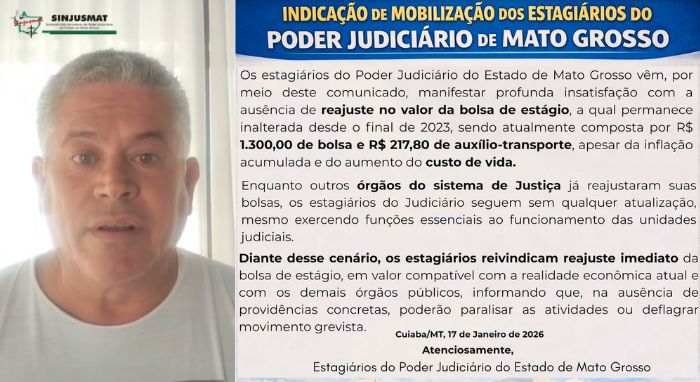 Rosenwal Rodrigues dos Santos, estagiários, TJMT, greve