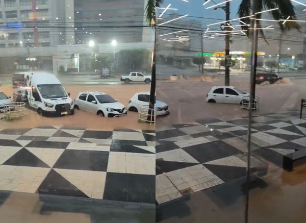 chuva, alagamento, avenida do CPA, Cuiabá