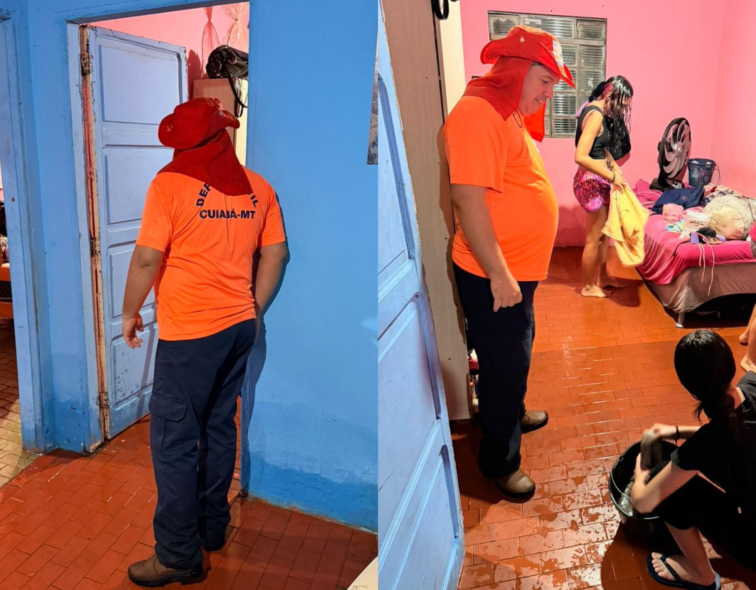 Alagamentos em Cuiab� - montagem